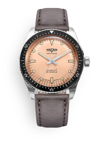Vulcain Skindiver Nautique Salmon - Beige Lume 660170B87