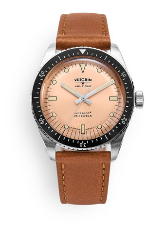 Vulcain Skindiver Nautique Salmon - Beige Lume 660170B87