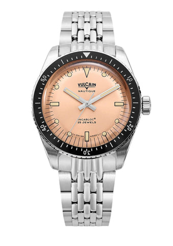 Vulcain Skindiver Nautique Salmon - Beige Lume 660170B87