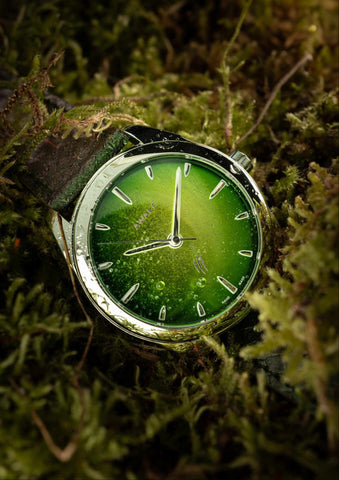 Awake-sơn-mai-silver-leaf-jurassic-watch-raptors-limited-edition 2
