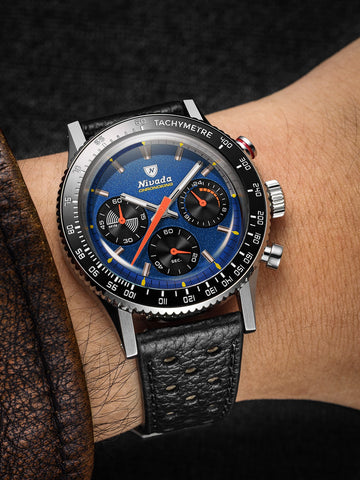 Nivada Grenchen Chronoking Mecaquarz Racing Blue 87050Q