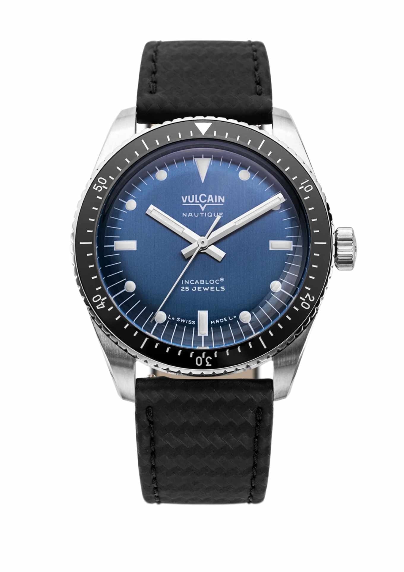 Lederband Schwarz Carbon-Stuktur