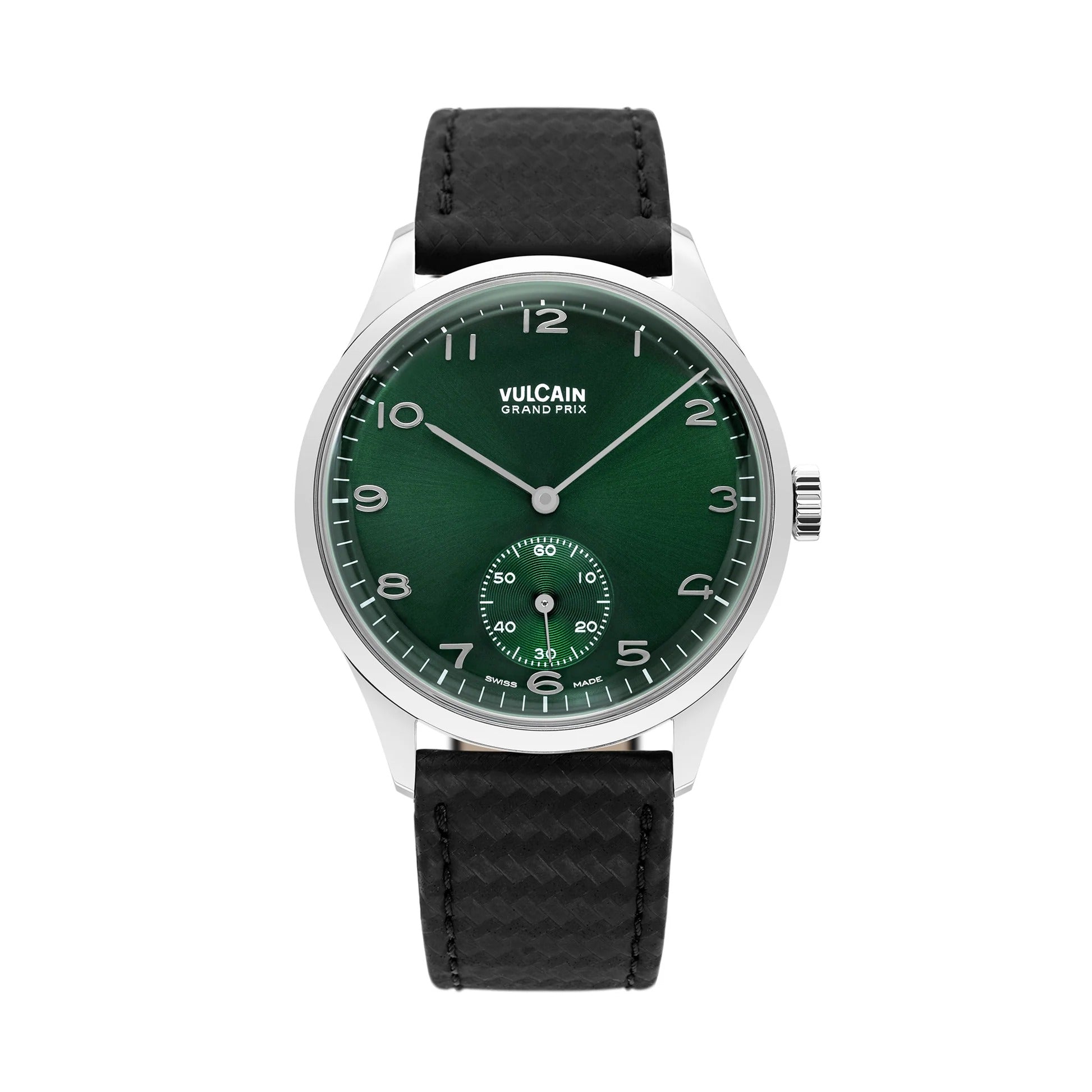 Leather strap black carbon structure