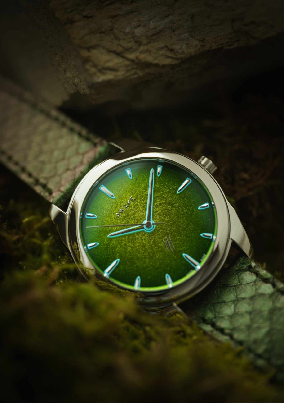 Awake-sơn-mai-silver-leaf-jurassic-watch-raptors-limited-edition 6