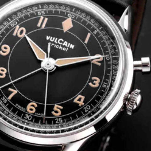 Vulcain Cricket Classique 39 Black-White-Blue