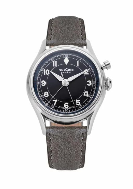 Closed Caseback Grey Leather Strap