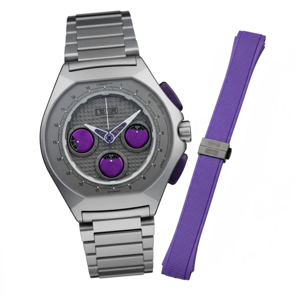 Set: Titanarmband und Kautschukband