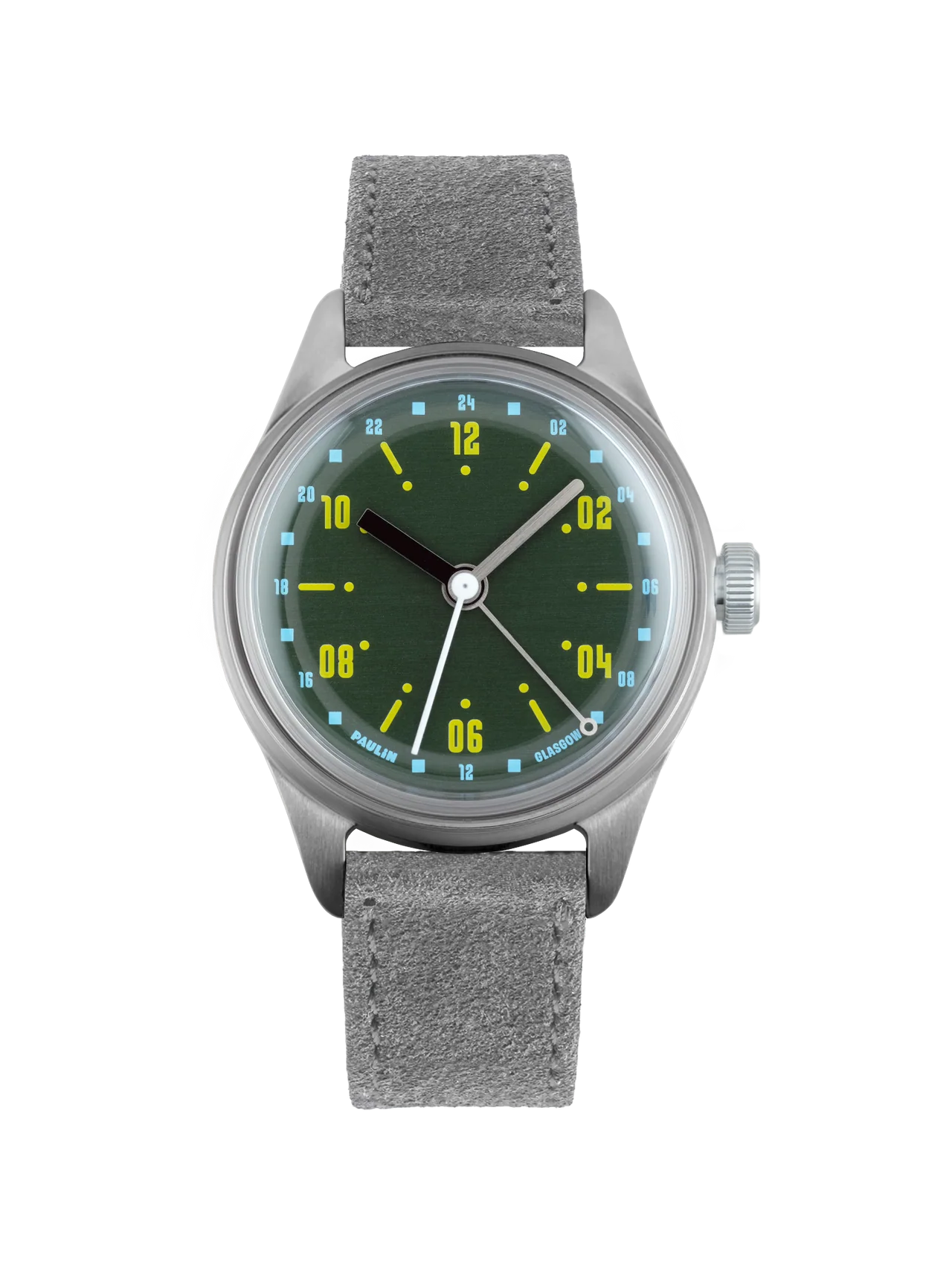 Grey leather strap - S