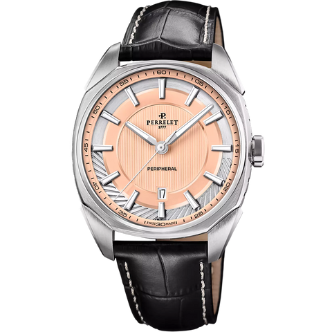 Perrelet Lab Peripheral 3 Hands A1100/6 Salmon