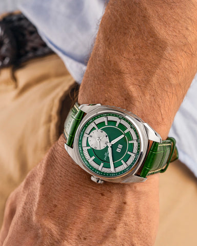 Perrelet Lab Peripheral Dual Time Big Date A1101/5 Grün