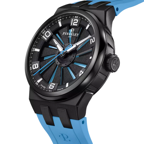 Perrelet Turbine Titanium 41 Ice Blue A4067/7